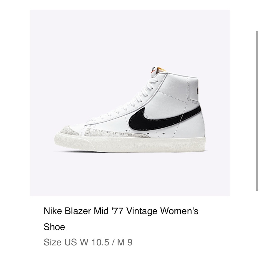 Nike Blazer Mid '77 Vintage White and Black Sneakers